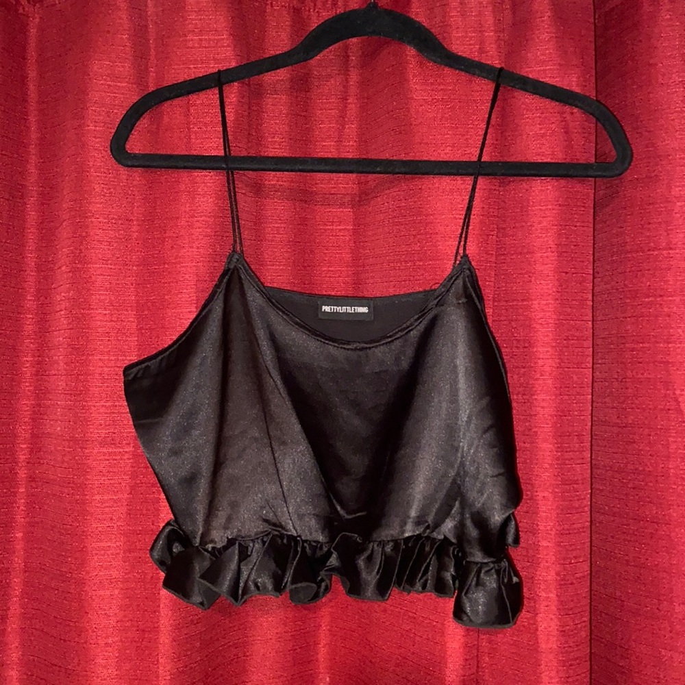 Pretty Little Thing - black string tank top.